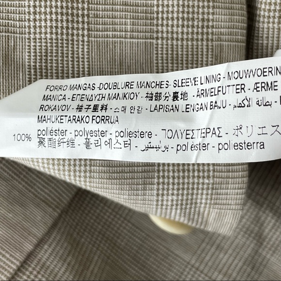 ZARA MEN’S LINEN BLEND SUIT JACKET IN RELAXED FIT TAN BROWN LARGE - Picture 12 of 14